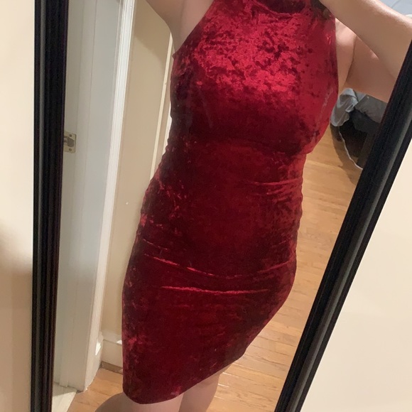 Red Velvet Dress - Picture 3 of 3